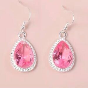 Pink Teardrop Earrings